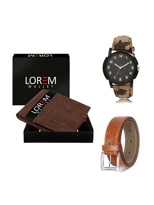 belt, wallet & watch gift combo - 19355567 - Very Small Image - 1