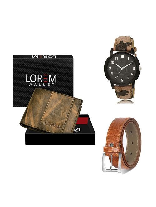 belt, wallet & watch gift combo - 19355575 - Very Small Image - 1