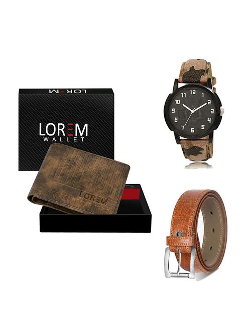 belt, wallet & watch gift combo - 19355583 - Very Small Image - 1