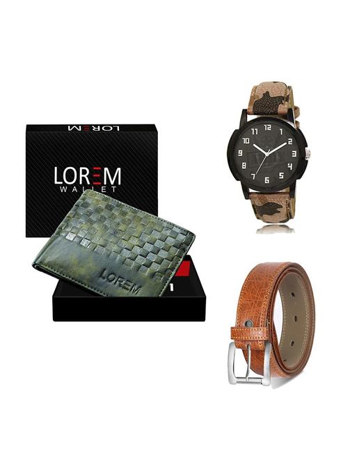 belt, wallet & watch gift combo - 19355593 - Very Small Image - 1