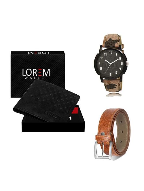 belt, wallet & watch gift combo - 19355594 - Very Small Image - 1
