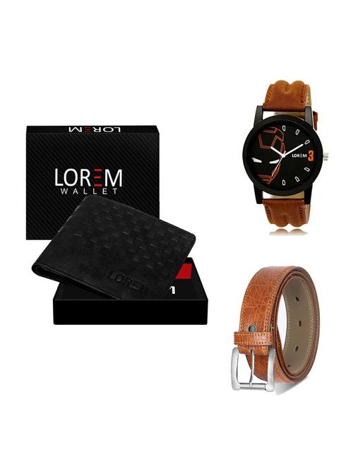 belt, wallet & watch gift combo - 19355639 - Very Small Image - 1