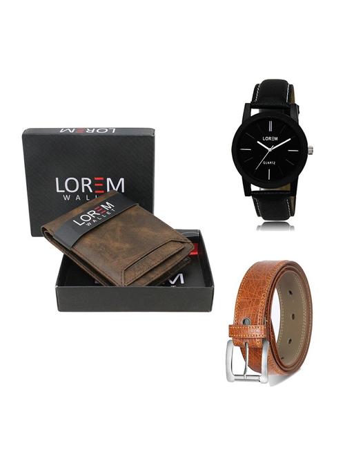 belt, wallet & watch gift combo - 19355650 - Very Small Image - 1