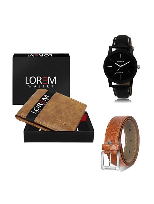 belt, wallet & watch gift combo - 19355658 - Very Small Image - 1
