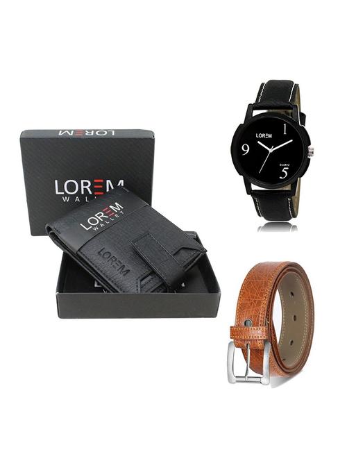 belt, wallet & watch gift combo - 19355698 - Very Small Image - 1