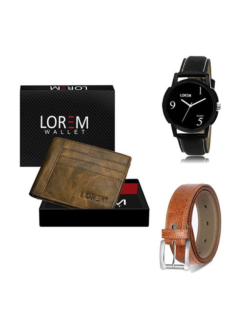 belt, wallet & watch gift combo - 19355709 - Very Small Image - 1