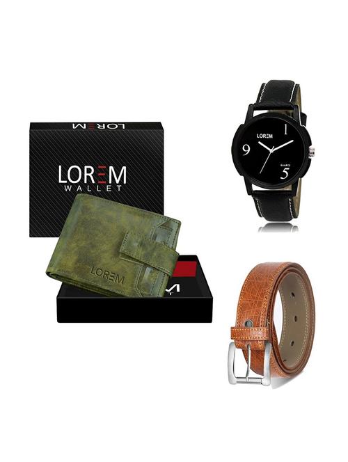 belt, wallet & watch gift combo - 19355712 - Very Small Image - 1