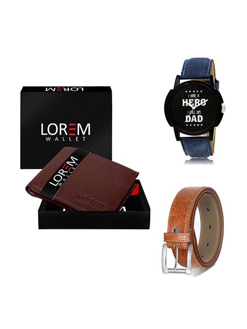 belt, wallet & watch gift combo - 19355749 - Very Small Image - 1