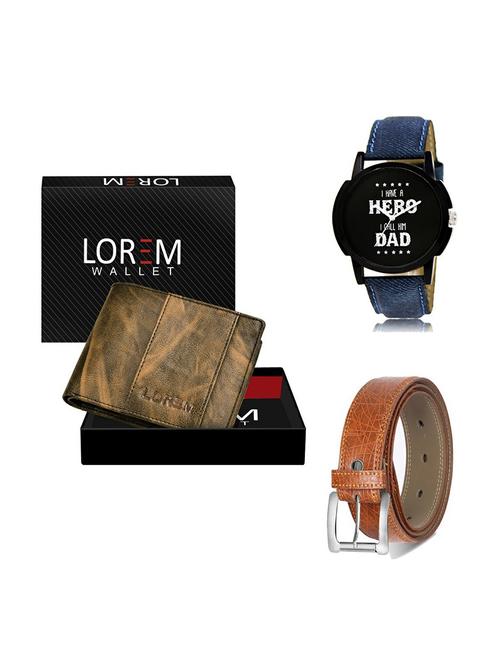 belt, wallet & watch gift combo - 19355755 - Very Small Image - 1