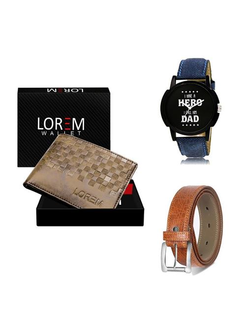 belt, wallet & watch gift combo - 19355771 - Very Small Image - 1