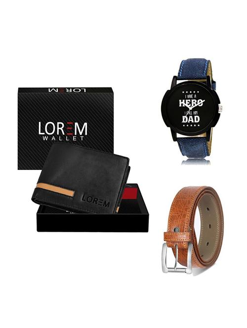 belt, wallet & watch gift combo - 19355777 - Very Small Image - 1