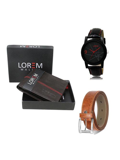 belt, wallet & watch gift combo - 19355787 - Very Small Image - 1