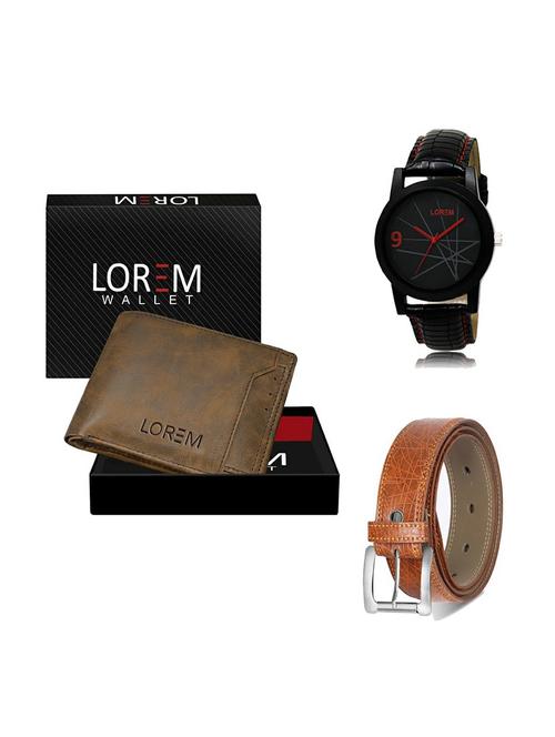 belt, wallet & watch gift combo - 19355804 - Very Small Image - 1