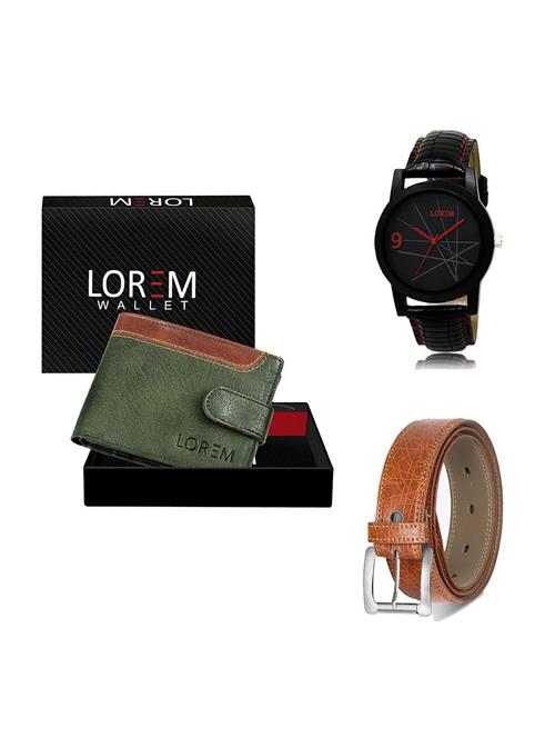 belt, wallet & watch gift combo - 19355826 - Very Small Image - 1