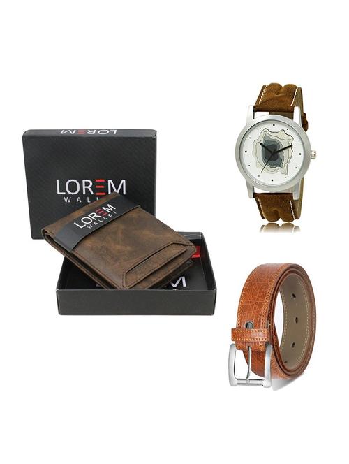 belt, wallet & watch gift combo - 19355830 - Very Small Image - 1