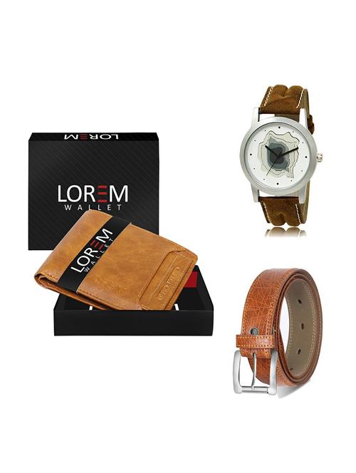 belt, wallet & watch gift combo - 19355831 - Very Small Image - 1