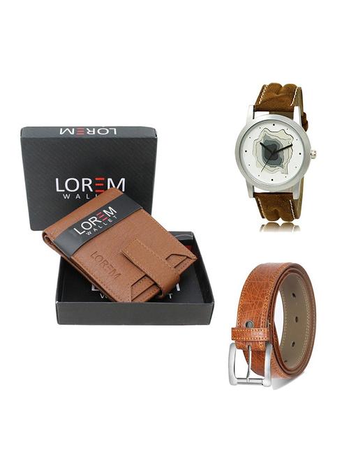 belt, wallet & watch gift combo - 19355835 - Very Small Image - 1