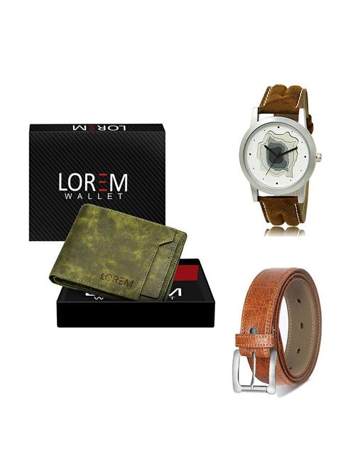 belt, wallet & watch gift combo - 19355841 - Very Small Image - 1