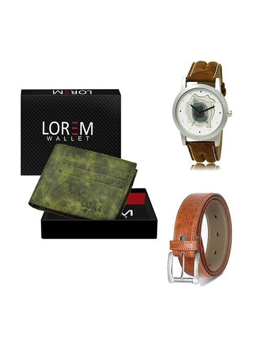 belt, wallet & watch gift combo - 19355842 - Very Small Image - 1