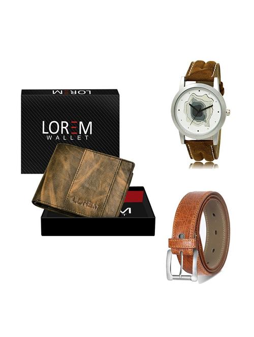 belt, wallet & watch gift combo - 19355845 - Very Small Image - 1