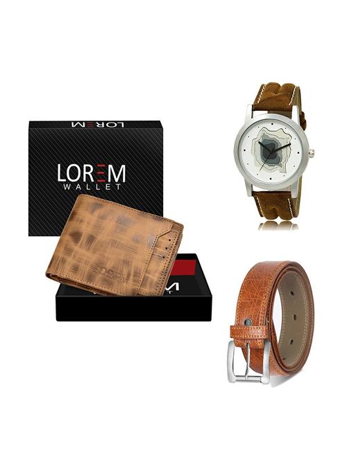 belt, wallet & watch gift combo - 19355846 - Very Small Image - 1