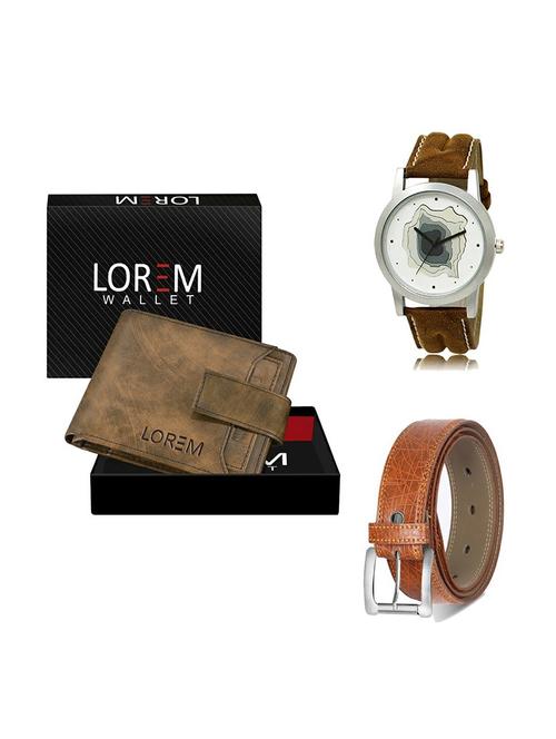 belt, wallet & watch gift combo - 19355848 - Very Small Image - 1