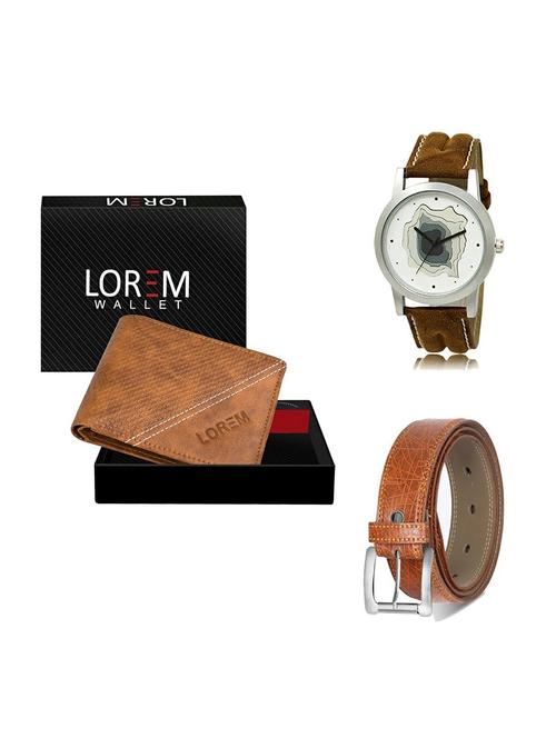 belt, wallet & watch gift combo - 19355858 - Very Small Image - 1
