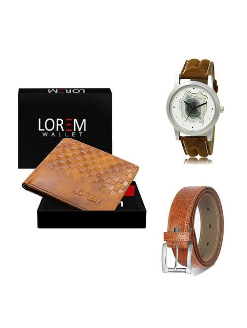 belt, wallet & watch gift combo - 19355862 - Very Small Image - 1