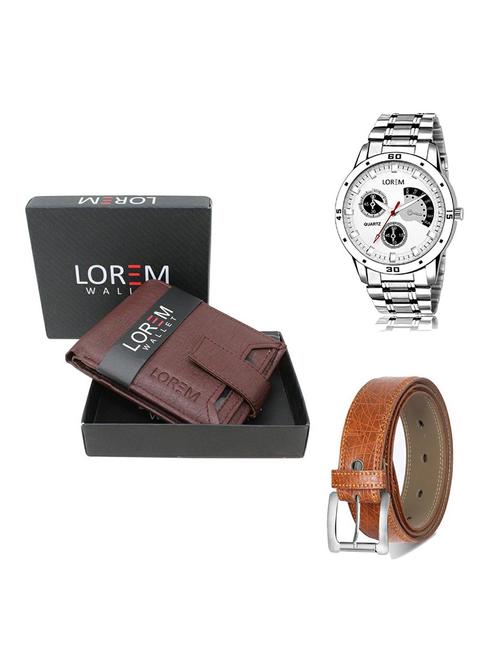 belt, wallet & watch gift combo - 19355879 - Very Small Image - 1