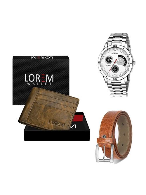 belt, wallet & watch gift combo - 19355889 - Very Small Image - 1