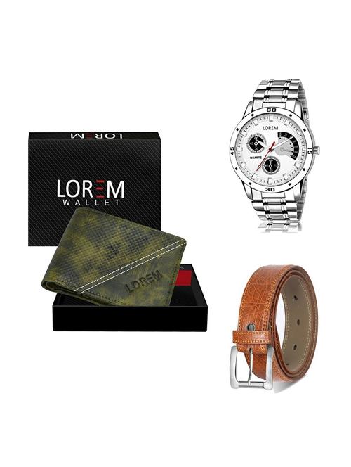 belt, wallet & watch gift combo - 19355904 - Very Small Image - 1