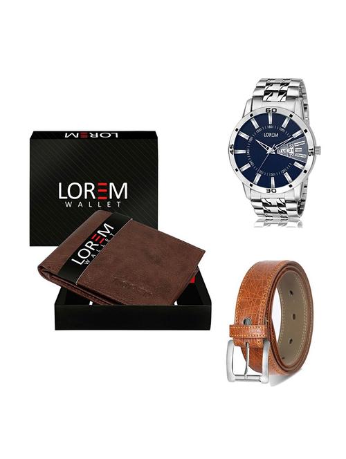 belt, wallet & watch gift combo - 19355927 - Very Small Image - 1