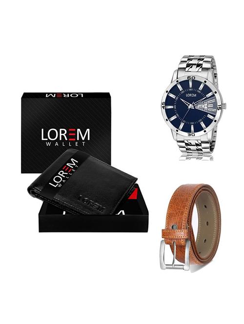 belt, wallet & watch gift combo - 19355930 - Very Small Image - 1