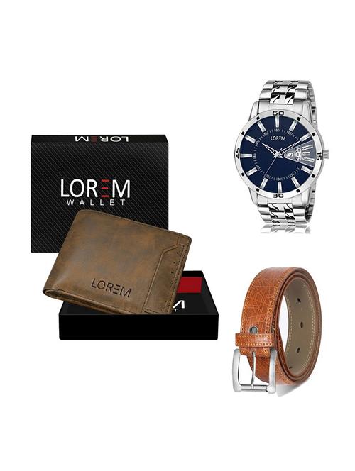 belt, wallet & watch gift combo - 19355939 - Very Small Image - 1