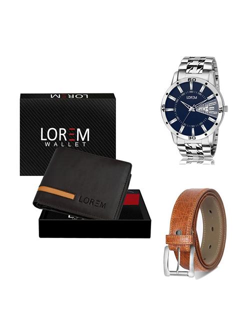 belt, wallet & watch gift combo - 19355958 - Very Small Image - 1