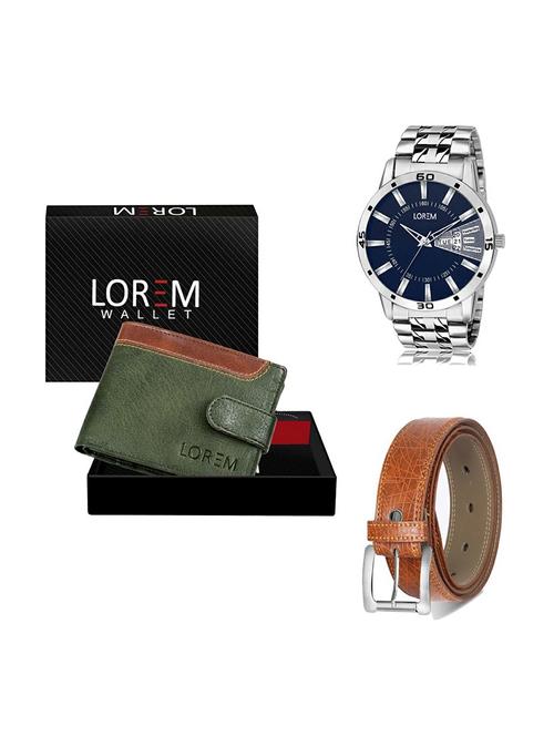 belt, wallet & watch gift combo - 19355961 - Very Small Image - 1