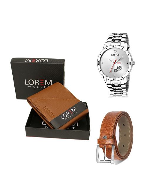 belt, wallet & watch gift combo - 19355962 - Very Small Image - 1