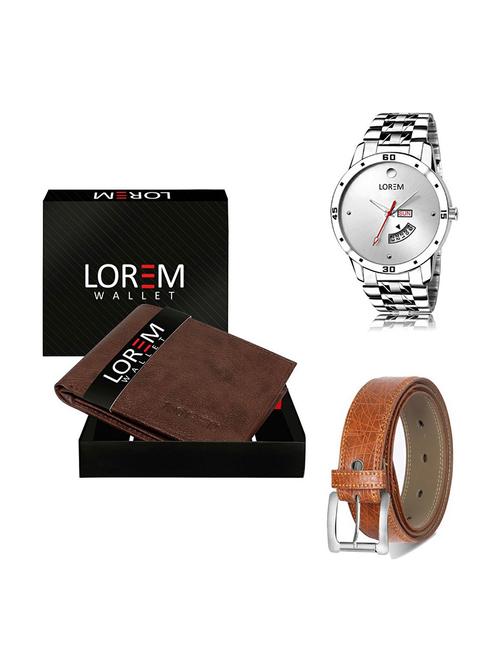 belt, wallet & watch gift combo - 19355972 - Very Small Image - 1