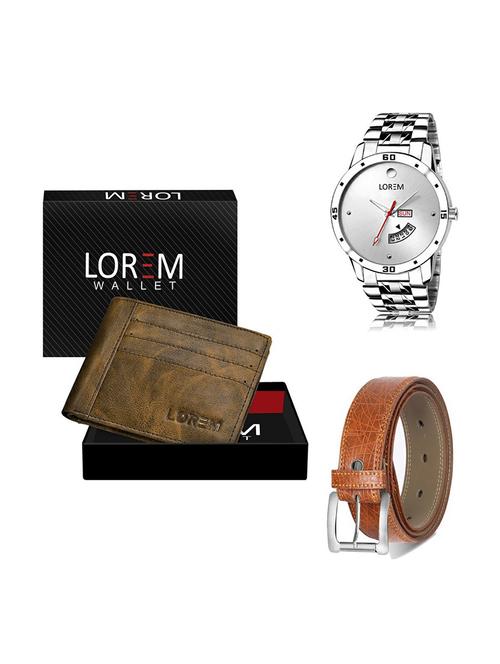 belt, wallet & watch gift combo - 19355979 - Very Small Image - 1