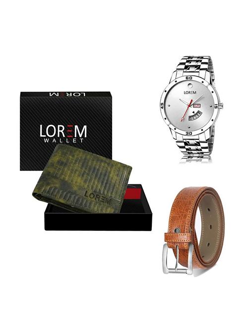 belt, wallet & watch gift combo - 19355990 - Very Small Image - 1