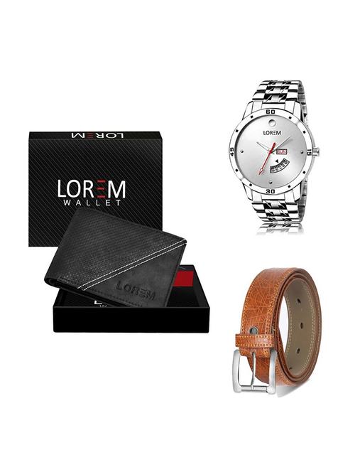 belt, wallet & watch gift combo - 19355995 - Very Small Image - 1