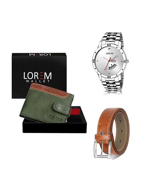 belt, wallet & watch gift combo - 19356006 - Very Small Image - 1