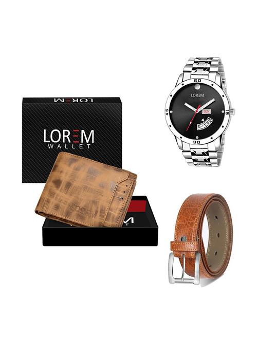 belt, wallet & watch gift combo - 19356026 - Very Small Image - 1