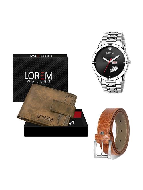 belt, wallet & watch gift combo - 19356028 - Very Small Image - 1