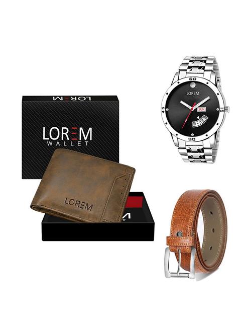 belt, wallet & watch gift combo - 19356029 - Very Small Image - 1