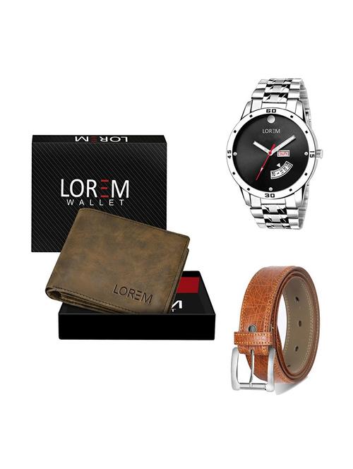 belt, wallet & watch gift combo - 19356030 - Very Small Image - 1