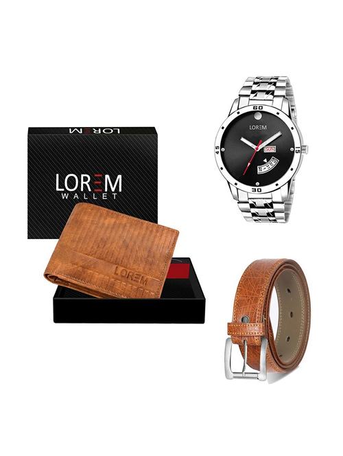 belt, wallet & watch gift combo - 19356034 - Very Small Image - 1