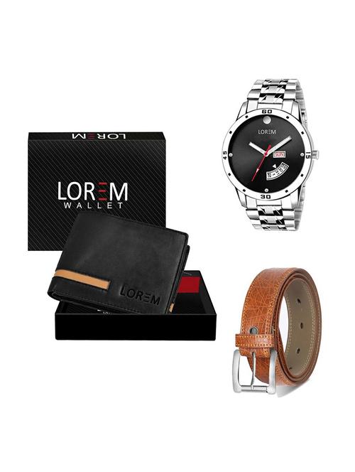 belt, wallet & watch gift combo - 19356047 - Very Small Image - 1