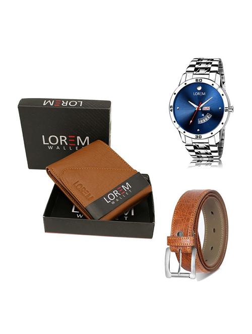 belt, wallet & watch gift combo - 19356052 - Very Small Image - 1