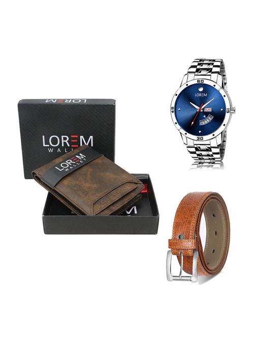belt, wallet & watch gift combo - 19356055 - Very Small Image - 1